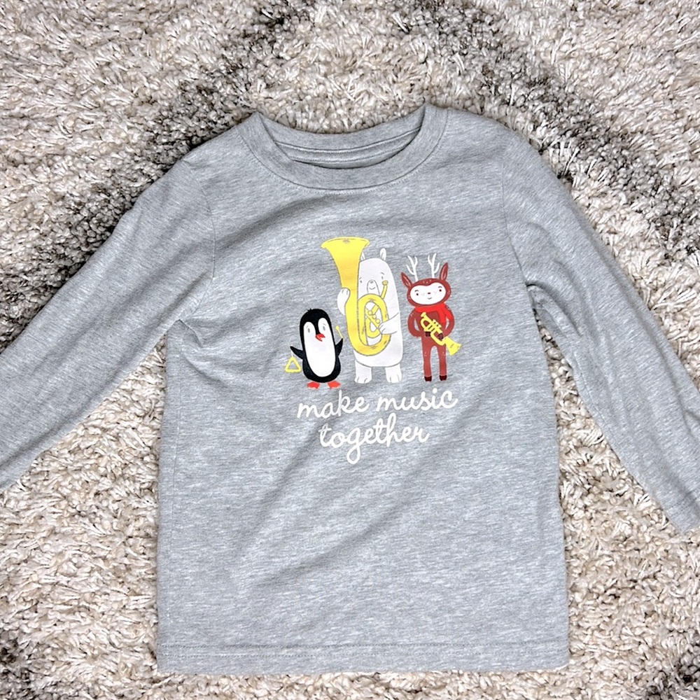 Cat & Jack 3T Long Sleeve Gray Shirt
